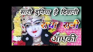 sari duniya hai diwani radha rani aapki beautiful radhe bhajan