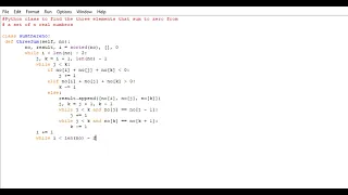 Python class to find the three elements that sum to zero from a set of n real numbers