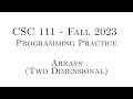 C Programming Practice Fall 2023 - 7 02