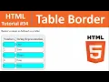 HTML Tutorial - Table Border in HTML using CSS