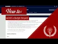 How to make a Budget Request