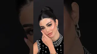 مكياج ثقيل مناسب للفستان الاسود بألوان الفضي مع البني وطريقة تكبير العيون بصورة رائعة 
