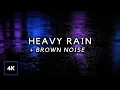 Download Lagu Sleep FASTER with Heavy Rain and Brown Noise - Block Noise \u0026 End Insomnia | 12hrs
