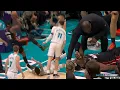 LaMelo Ball trips Bam Adebayo who takes hard fall and goes to locker room