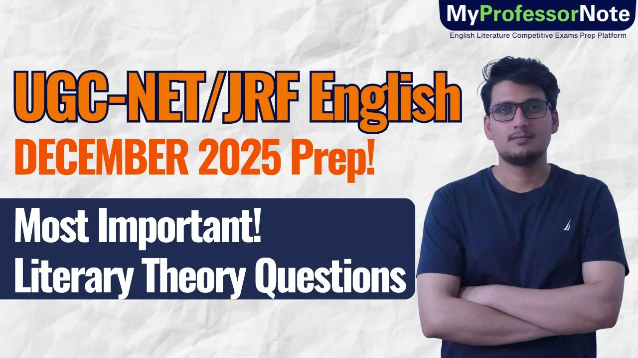 Most Important Literary Theory Questions for UGC NET English December 2025 | SET English 2025