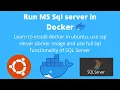 How to run sql server in docker container Run sql server in linux using docker within few minutes