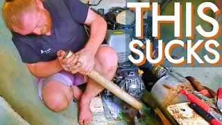 Removing our YANMAR ENGINES – not going to plan! [Ep120 RED SEAS]