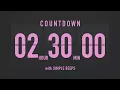 2 Hour 30 Minute Countdown Timer Flip Clock with Simple Beeps