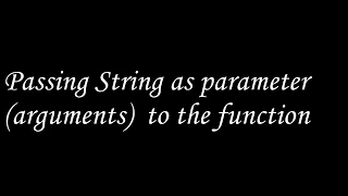 Passing string as arguments to function in c language