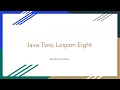 2020 Java Two Lesson Eight Random numbers