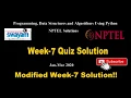 PDSA Modified Week-7 Quiz Solution NPTEL Solution PDSA Python Jan-Mar 2020