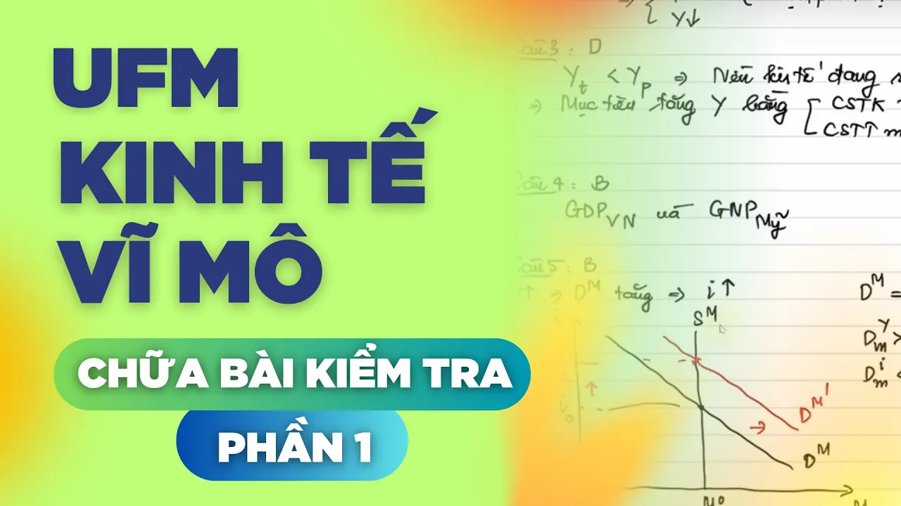 UFM - KINH TẾ VĨ MÔ - CHỮA BÀI KIỂM TRA - PHẦN 1