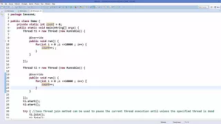 Java Threads Tutorial 4 Java Thread join Method and Synchronized Method