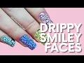 Trippy Drippy Smiley Face Nail Art By Natasha Newton