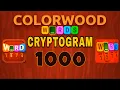 COLORWOOD WORDS CRYPTOGRAM level 1000
