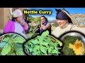 Lagu Nettle Curry and Corn Rice (THEPLA) अर्गानिक सिस्नु र मकैको भात थेप्लो खैयो Nepali Traditional food