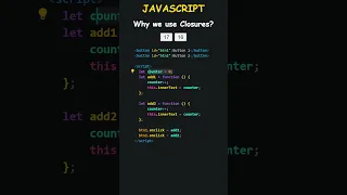 Why we use Closures in JavaScript