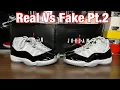 Air Jordan 11 Concord Real Vs Fake Pt 2 with updated fakes LJR