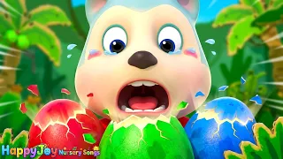 🌴 Wolfoo's Dinosaur Jungle Adventure! 🦕 | Fun Dino Family Song | HappyJoy Kids Songs