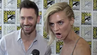 Derek Wilson Eliza Coupe on Their Badass Future Man Looks