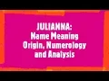 JULIANNA Name Meaning Origin Analysis Popularity