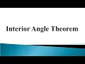 SSC Board Interior Angles Theorem Class 9 Class 10