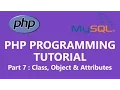 PHP Programming Tutorial Part 7 - Class Object Attributes
