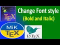 Bold and Italic font styles in Latex