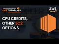 17 AWS Tutorial - CPU Credits Other EC2 options