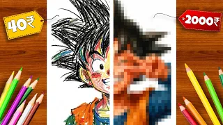 Cheap Vs Expensive Color Art Challenge 🔥💀