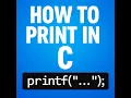 How to Print Output in C Language Beginner Tutorial