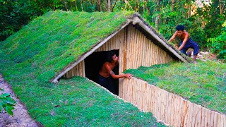 65Days Building Underground House with Gym Room and Decoration Underground Room