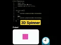 3d spinner css tutorial