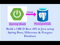 Build a CRUD Rest API in Java using Spring boot Hibernate Postgres Database