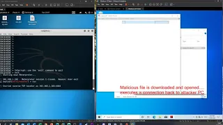Reverse TCP connection from PDF file with embedded exe