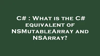 C What is the C equivalent of NSMutableArray and NSArray