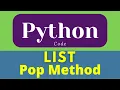 pop method in list List In Python Python Tutorial Exersice