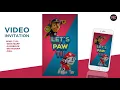 Paw Patrol birt ay invitation invitation
