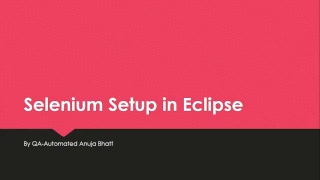 Step by step Selenium Setup in Eclipse