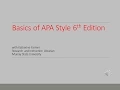 Lagu Basics of APA Style 6th Edition Workshop