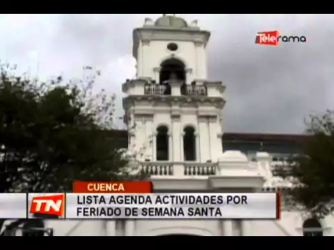 Lista agenda actividades por feriado de semana santa