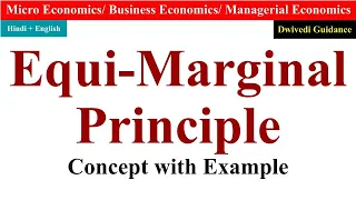 Equi Marginal Principle in Managerial Economics, Equi marginal principle economics #economics #mba
