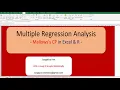 083 Mallows s Cp for multiple regression analysis