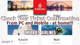 How to Check Emirates Airlines Ticket confirmation - Booking Confirmation in Emirates