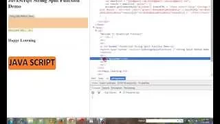 STRINGS SPLIT METHOD IN JAVASCRIPT DEMO