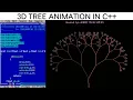 TREE ANIMATION IN C PROGRAMMING TREE DRAWING IN C LANGUAGE C GRAPHICS PROGRAM 3D TREE IN C