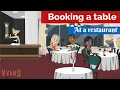 AT THE RESTAURANT BOOKING A TABLE BY PHONE PHONE CONVERSATION