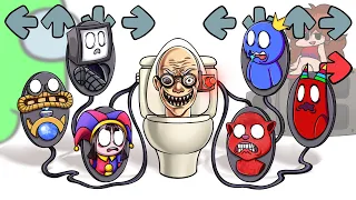 THE BEST DAMNTOONS SAD AND SPOOKY MUSIC STORIES | Wubbox, Skibidi, FNF, Rainbow Friends Animation
