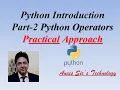 Python Tutorial For Beginners Python Introduction Part-2 Python Operators