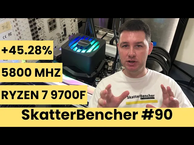 Ryzen 7 9700F Undervolt &amp; Overclock to 5800 MHz | SkatterBencher #90